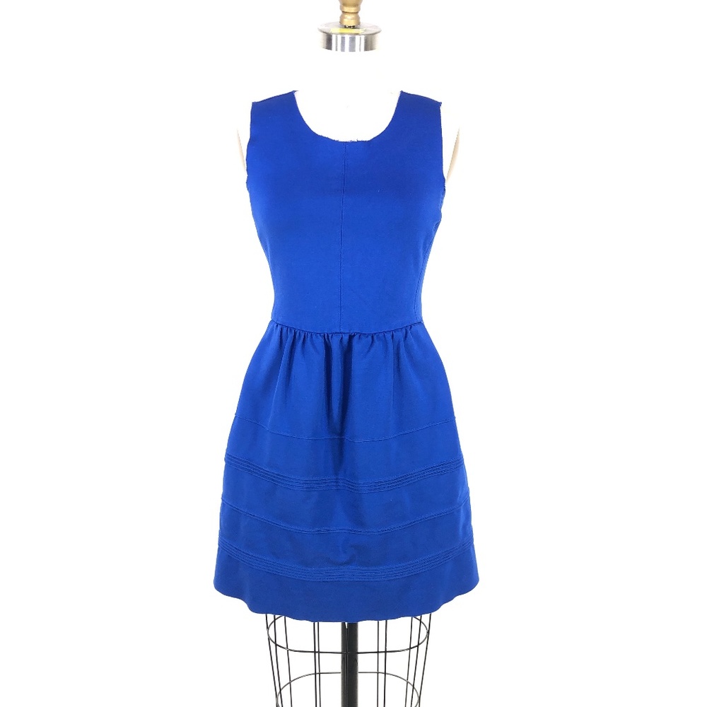 Madewell Fit & Flare Silhouette Dress Raw Hem Pkts
